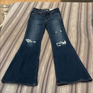 American Eagle Outfitters Dark Blue Flare Jeans